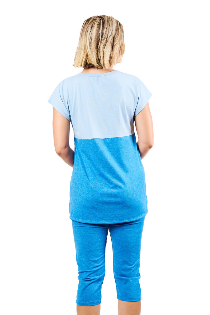 Jockey® Blue Palm Beach Crop Sleep Leggings