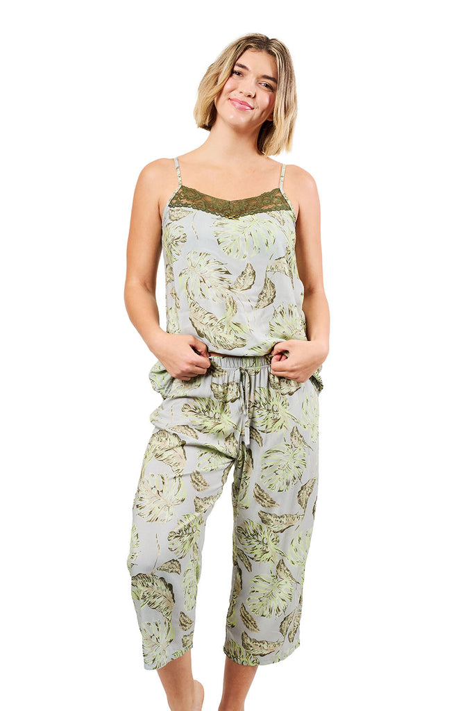 Jockey® Green Essence Printed Viscose Woven 3/4 Pant