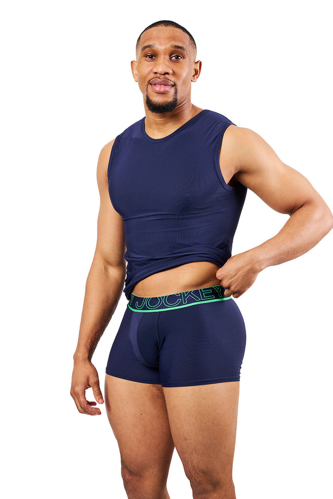 Jockey® Bold New World Fine textured stripe Nylon stretch Short Leg