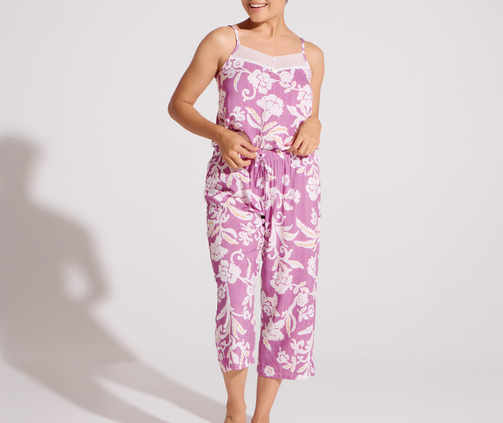 Jockey®  Flora Deco Printed Viscose 3/4 Pants