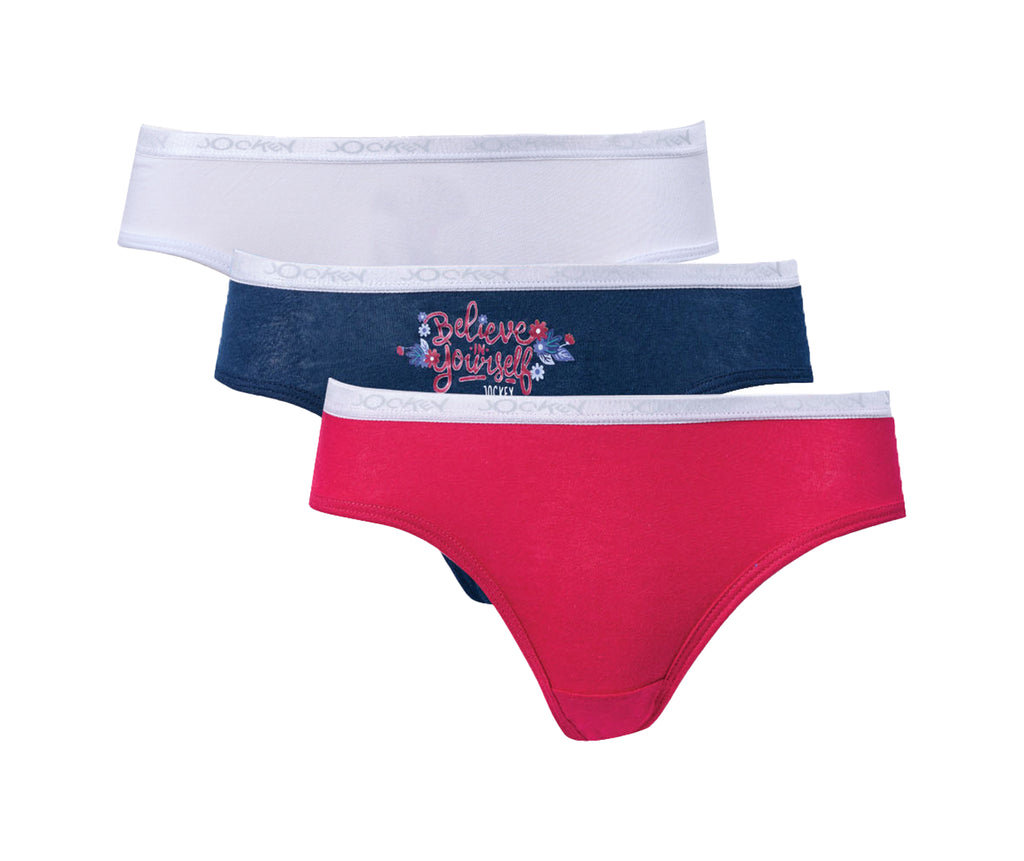 Jockey® 3Pk Girls Print French Cut