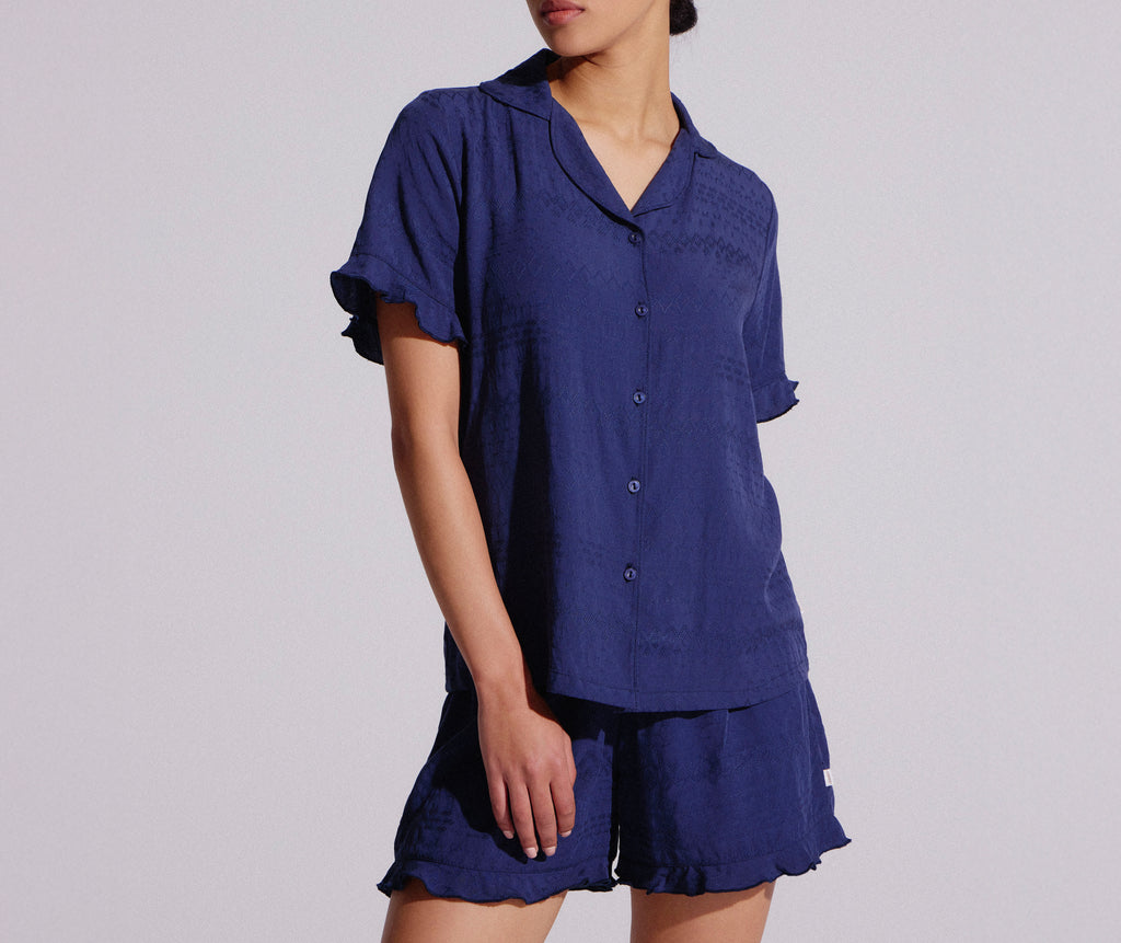 Jockey® Jacquard Woven Viscose Jama Top