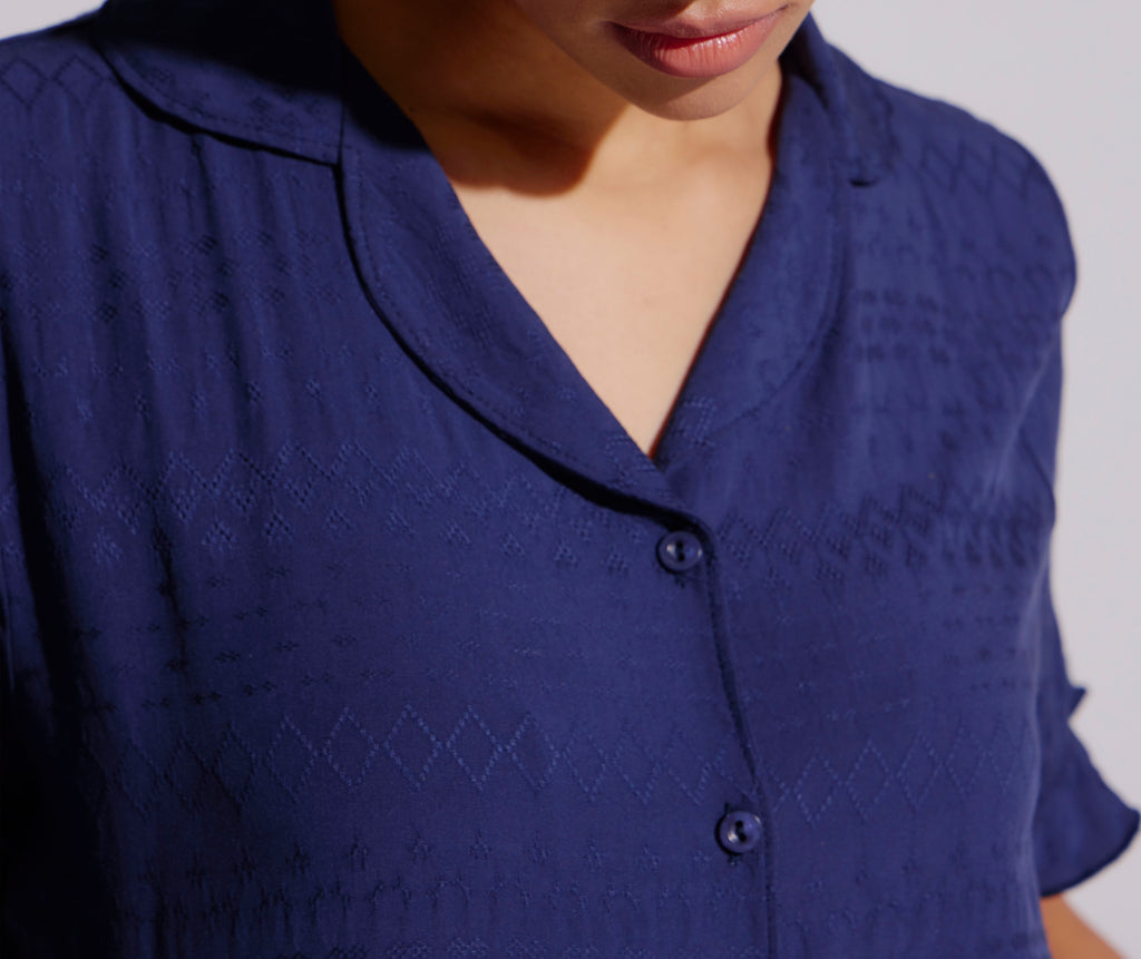 Jockey® Jacquard Woven Viscose Jama Top