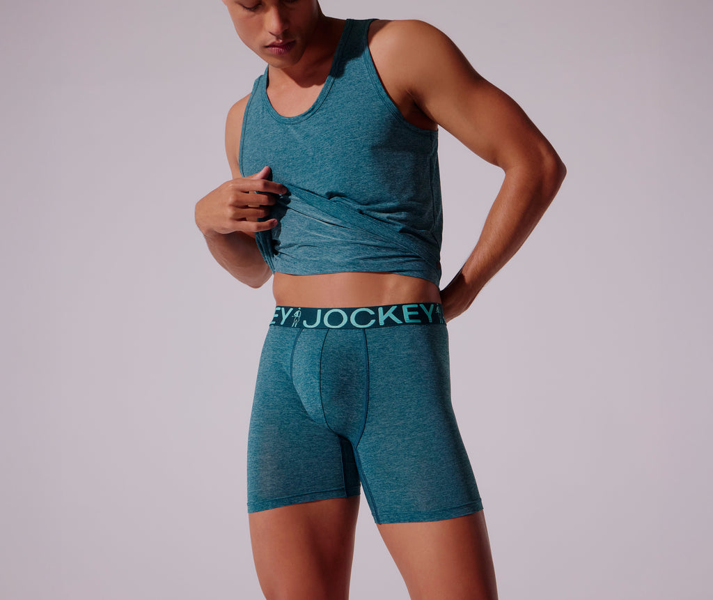 Jockey® Marled Nylon Stretch Long Leg Trunk