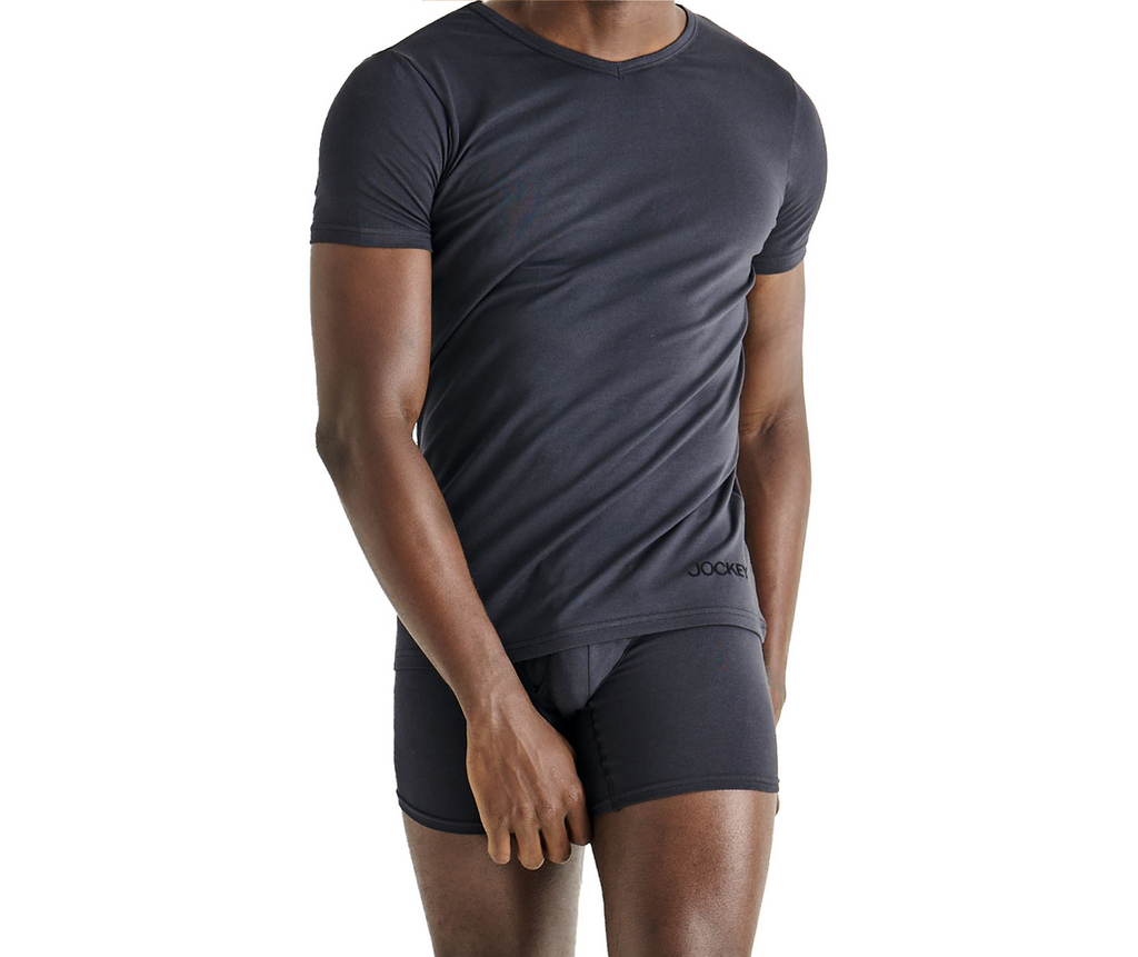 Jockey® Classic Cotton Stretch V-neck Short Sleeve Undershirt