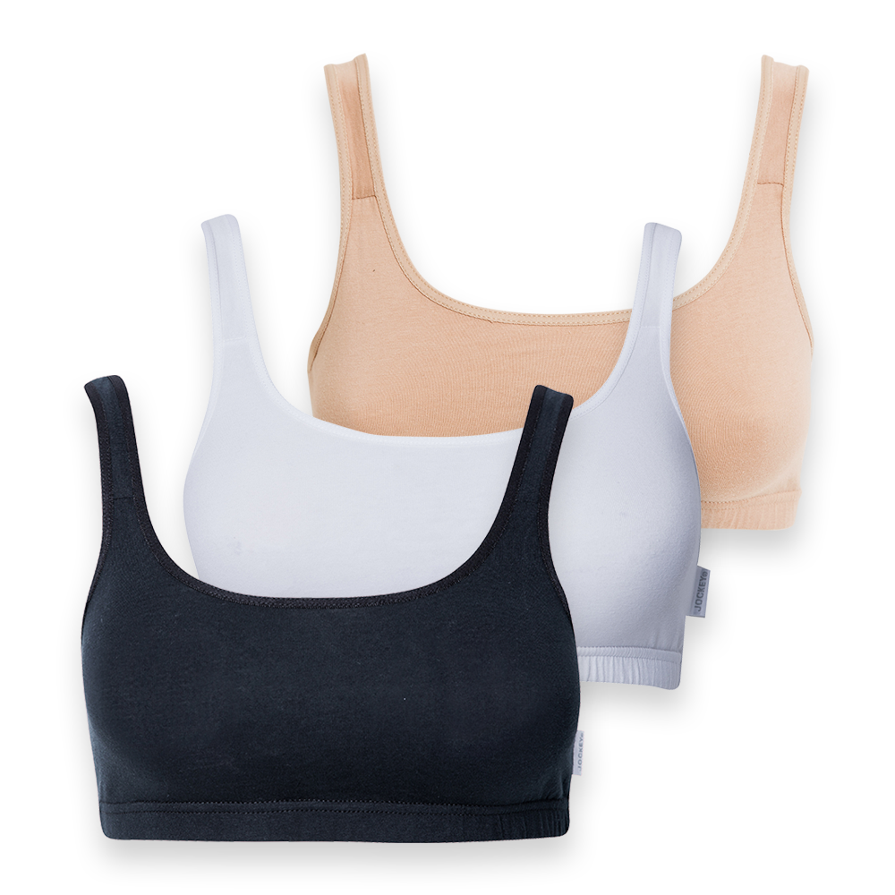 The Jockey® 3 Pack Cotton Stretch Crop Top